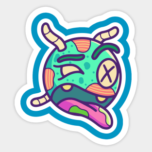 Cute Monster Head 6 Sticker